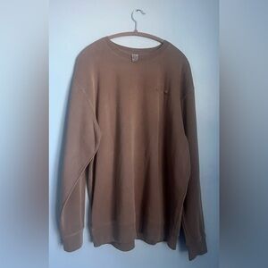 Men's Brown Crewneck Sweatshirt - Classic Everyday Pullover SZ XL